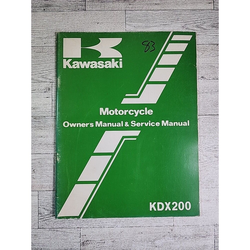 Kawasaki OEM Owners Service Manual 1983 KDX200 A1 99920-1216-01 Motorcycle Book